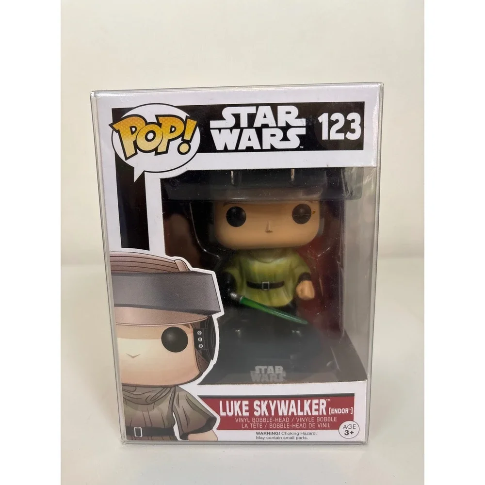 Funko Pop Star Wars Luke Skywalker Endor 123 Vinyl Bobble-Head Figure with Case